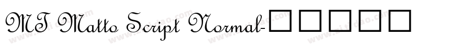 MT Matto Script Normal字体转换